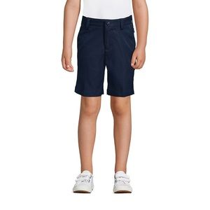 Lands’ End School Uniform Boys Active Chino Shorts, Navy Blue, size 10